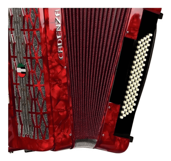 Acordeon Cadenza 120 Baixos Vermelha CD120/41 Rd - Imagem 2