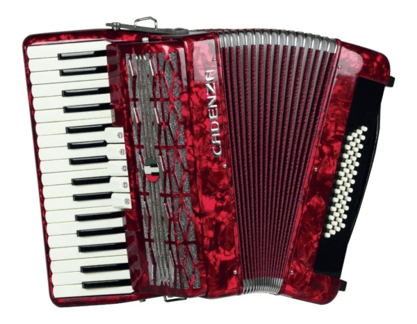 Acordeon Cadenza 48 Baixos 5 Registros CD48 Vermelha