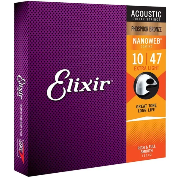 Encordoamento Elixir Violão Aço 010 Phosphor Bronze