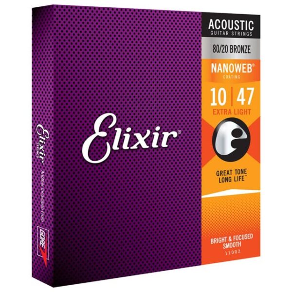 Encordoamento Elixir Violão Aço 010 Bronze