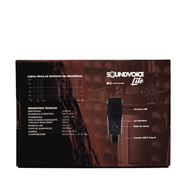Kit Microfone Condensador Soundvoice Soundcasting1200 - Imagem 3