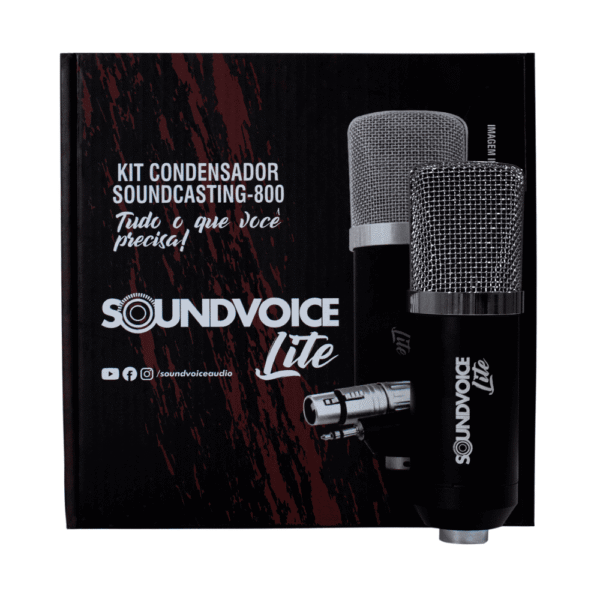 Kit Microfone Condensador Soundvoice Soundcasting800