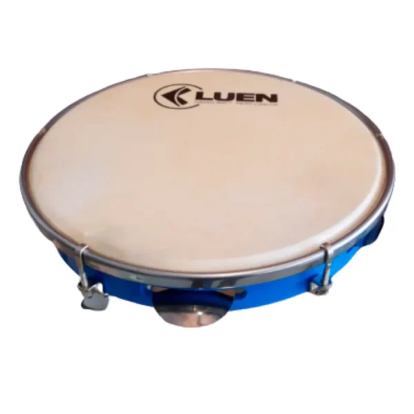 Pandeiro 10" Luen ABS Azul Pele Cabra - Imagem 4