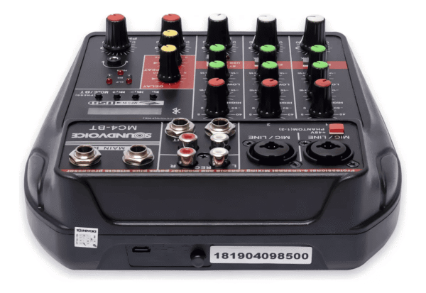 Mesa De Som Console Soundvoice Mc4-Bt 110V/220V4 Canais Bluetooth - Imagem 3