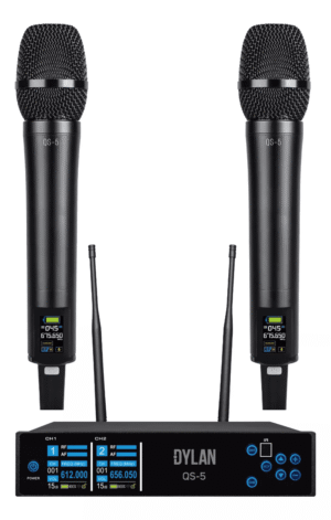 Microfone Dylan S/Fio Uhf Qs-5 300 Canais