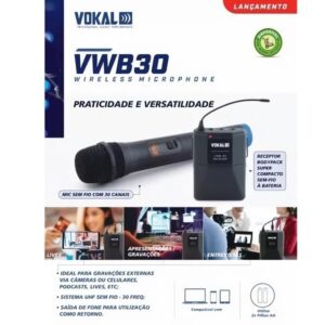Microfone Vokal S/Fio Vwb30