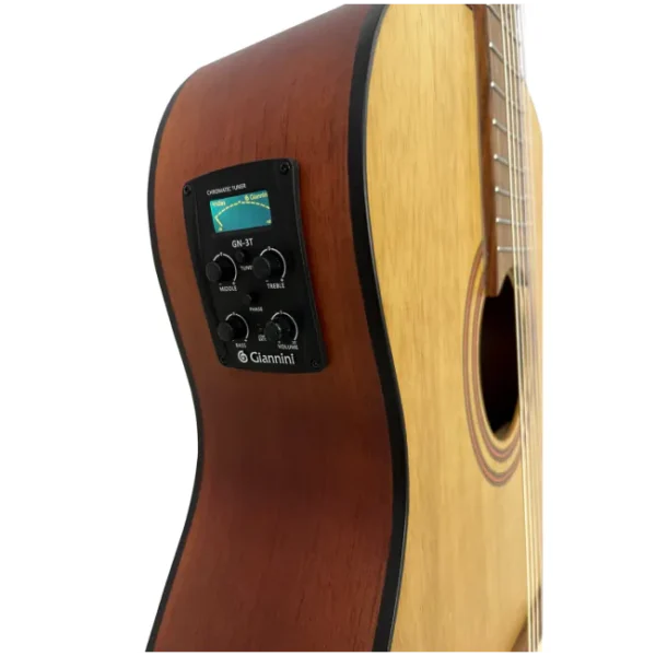 Violão Nylon Giannini Trovador NTR1 EQ Natural Satin com Afinador - Imagem 3