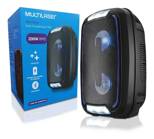 Multilaser SP336 Party Speaker – Caixa Torre Bluetooth 200 W RMS