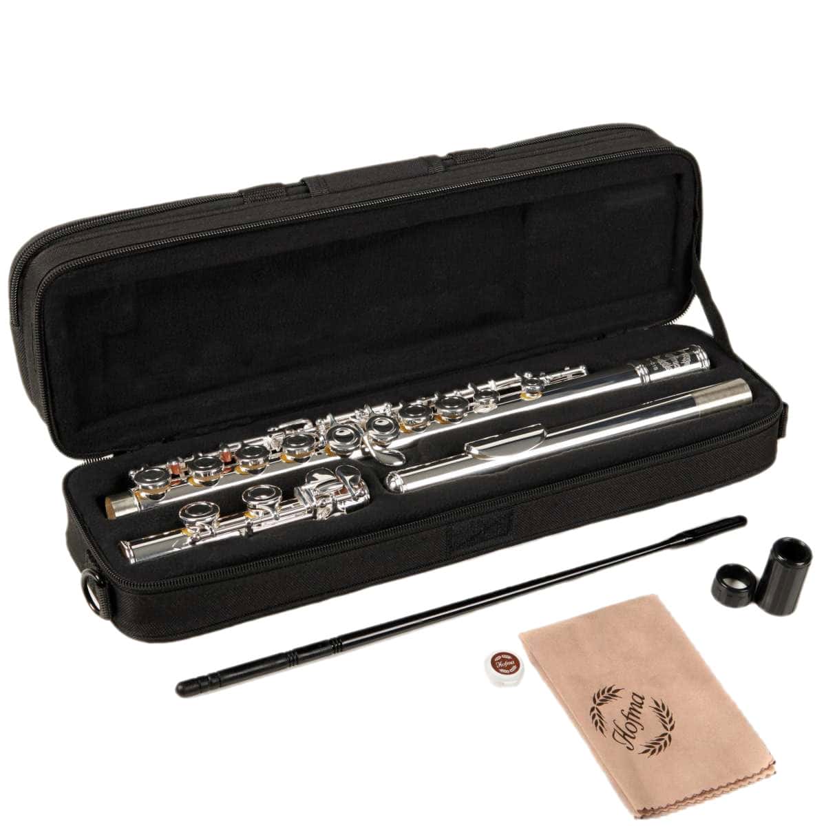 Hofma HFL01S – Flauta Transversal em Dó Prateada - Imagem 5