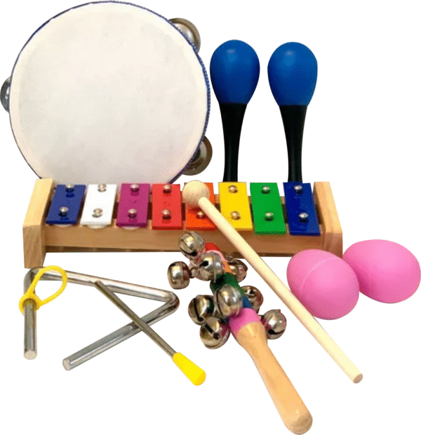 Spring Kids SPK-010 – Kit Percussão Infantil com 6 Instrumentos em Mochila Transparente - Imagem 2