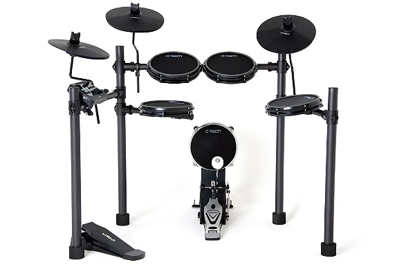 Bateria Eletrônica D-Tech Nexus com Pads Mesh, 240 Sons e USB