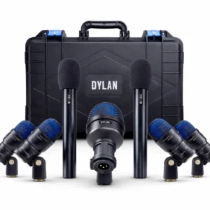Kit Microfone Bateria Dylan DDX-7000 com 7 Microfones Profissionais e Case