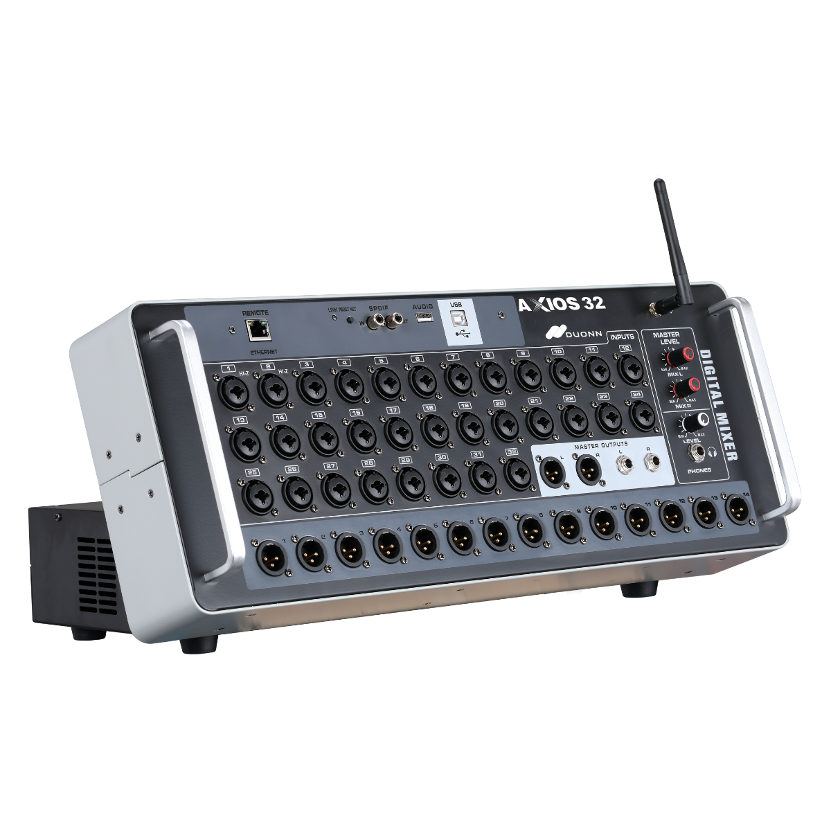 Mesa Digital Axios 32 Canais Profissional com DSP e USB para Igrejas e Eventos