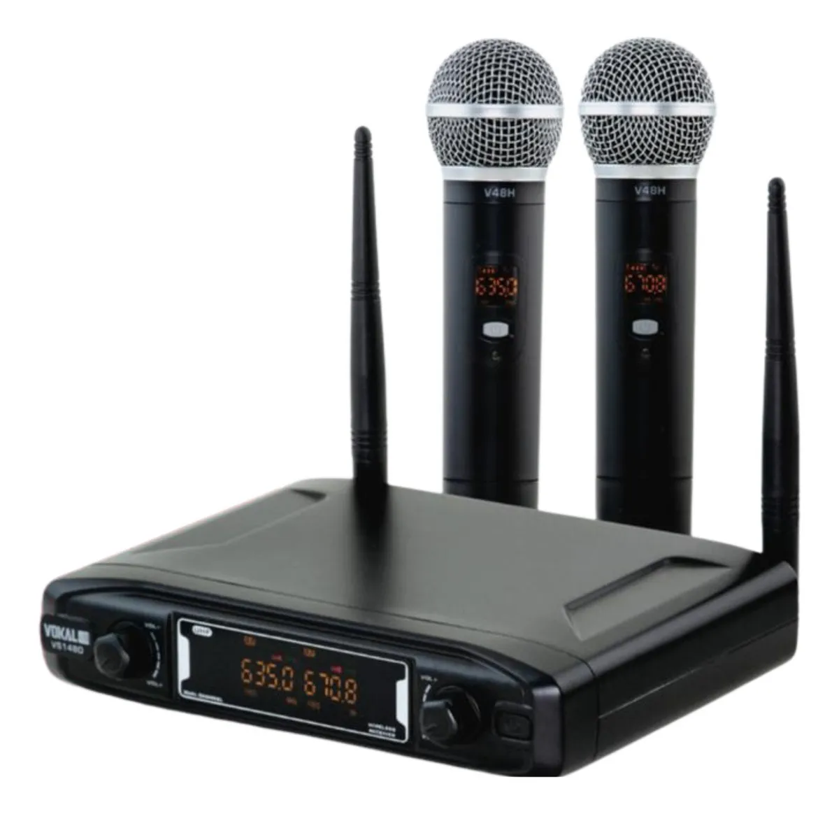 Microfone Vokal VS148DM Duplo Mão