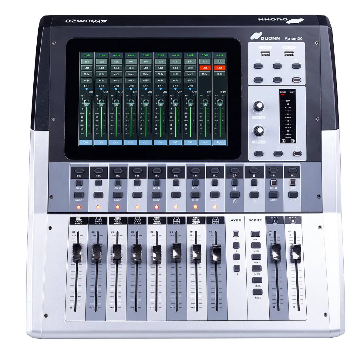 Mesa Digital Atrium 20 Canais Profissional com DSP e USB para Igrejas e Eventos - Imagem 4